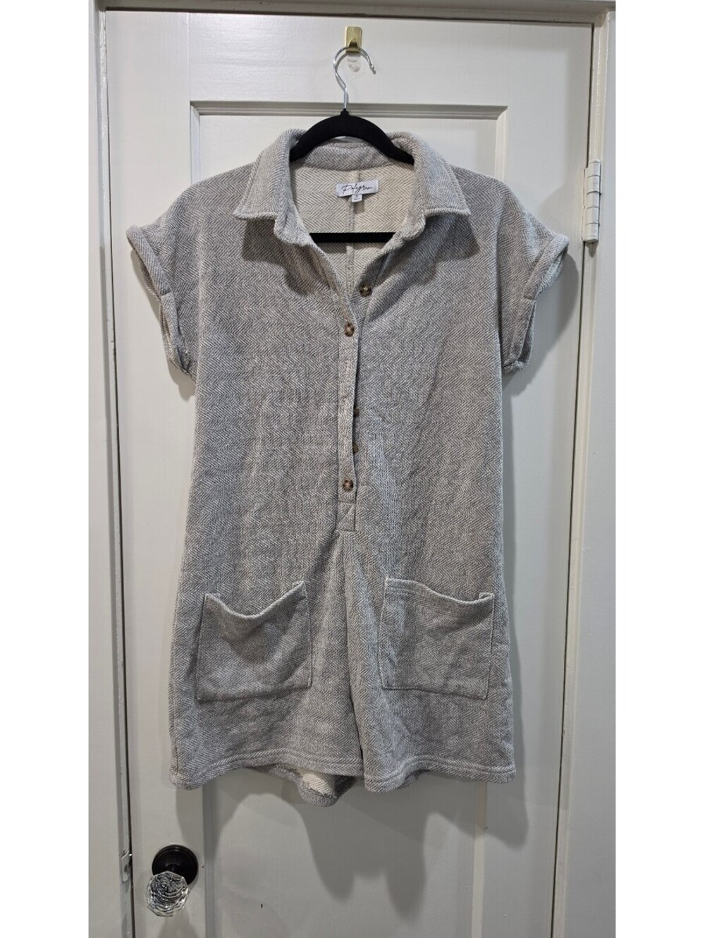 Polagram Women's Small Gray Short Sleeve Romper